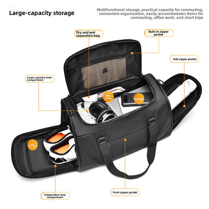 Compartment Sports Fitness Bag Portable Outdoor Leisure Travel Bag Dry and Wet Separation Travel Bag
