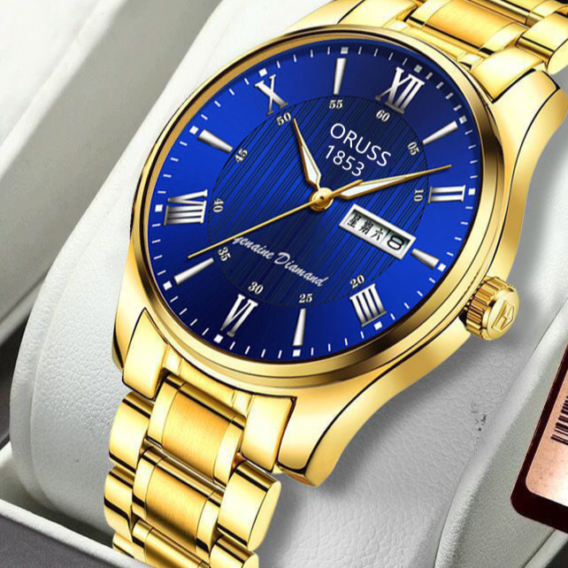 Men's waterproof luminous watch