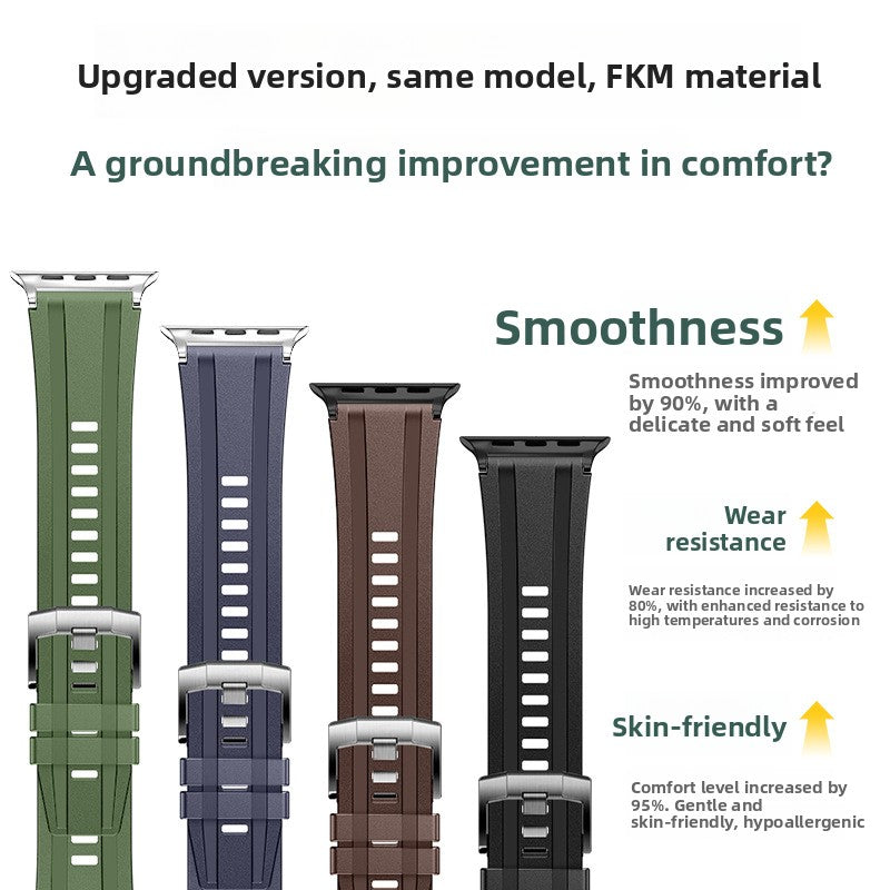 Fluorine Rubber Watch Strap for Apple Watch