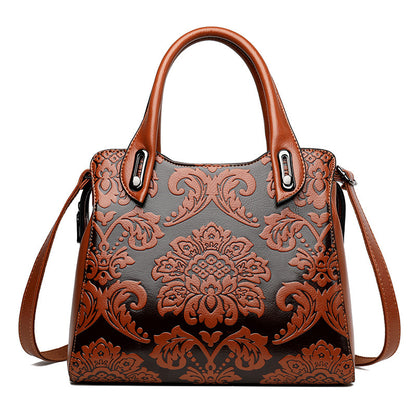 Chinese Style Embossed Women Shoulder Bag