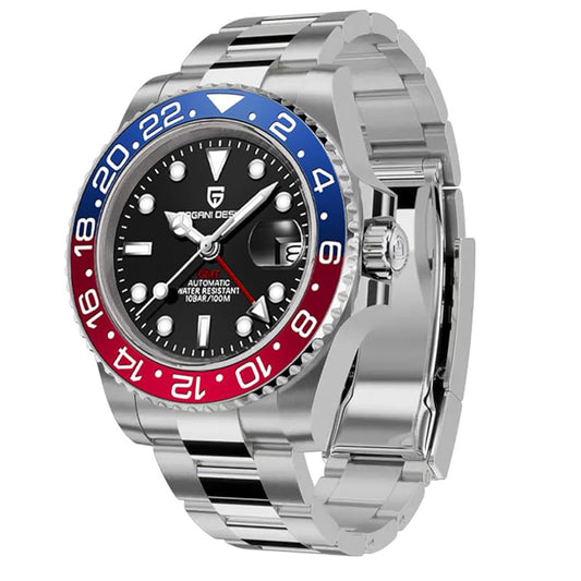 PAGANI DESIGN Mens GMT Mechanical Watch Luminous Calendar