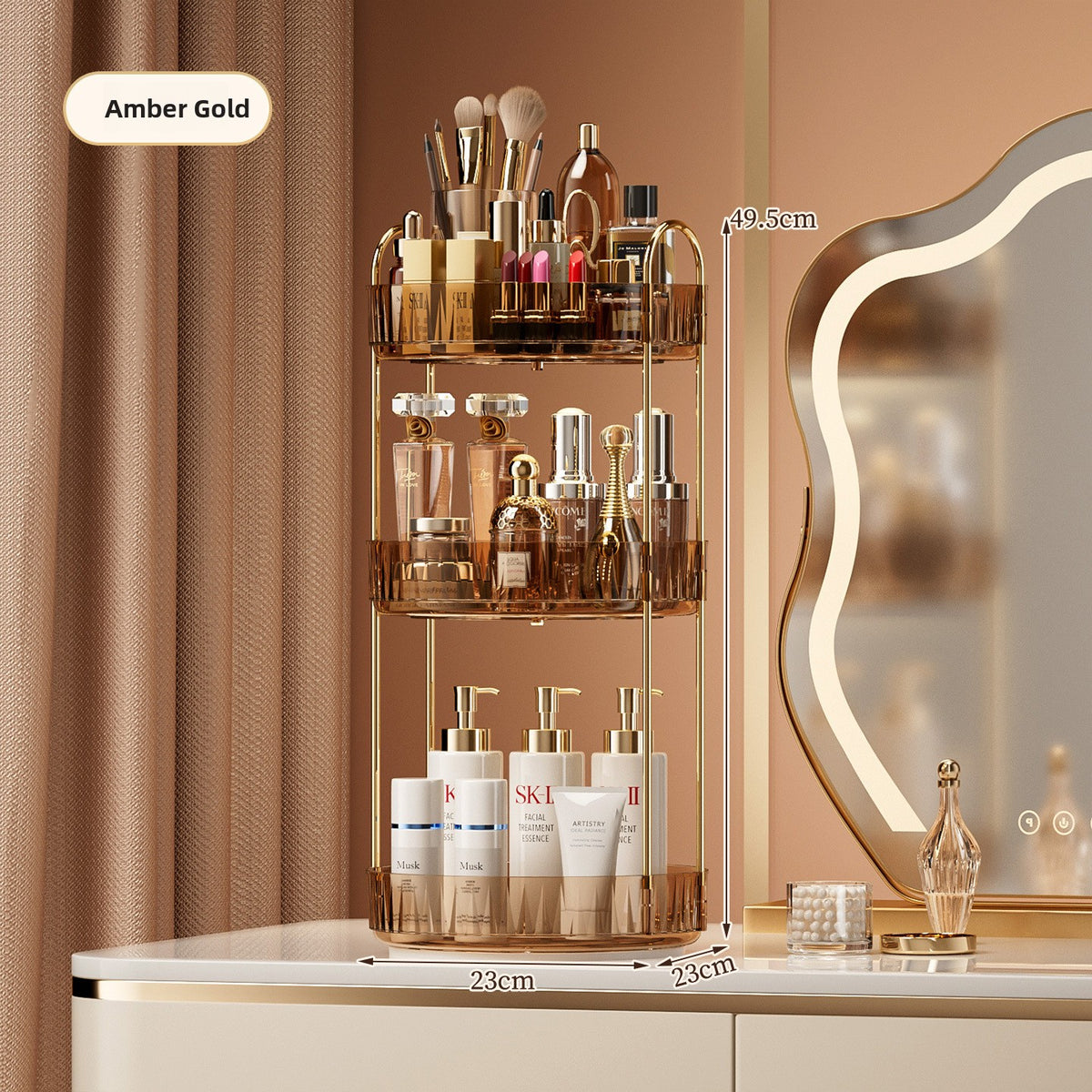 Desktop cosmetic storage box