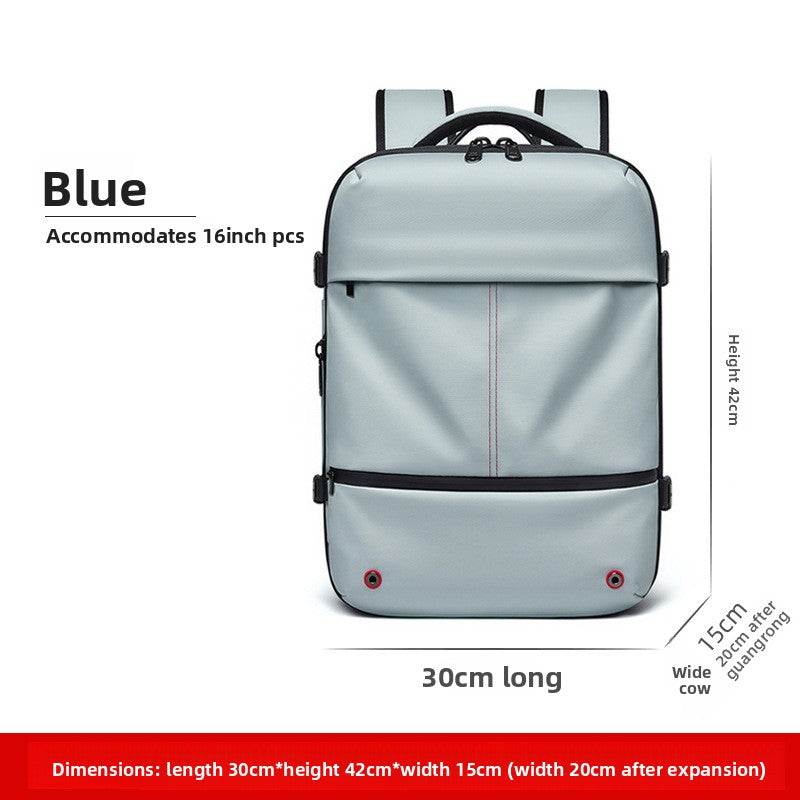 Vacuum Compression Travel Backpack with Wet-Dry Separation