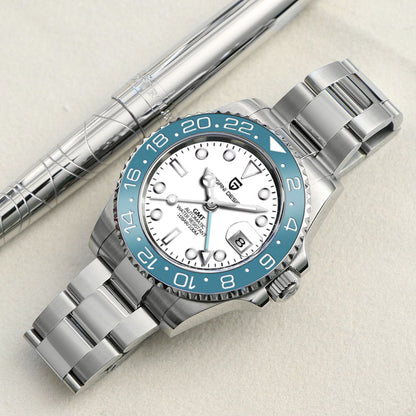 PAGANI DESIGN Mens GMT Mechanical Watch Luminous Calendar